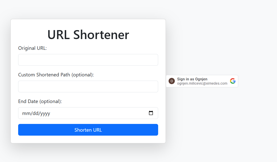 URL Shortening Process URL Shortening Process