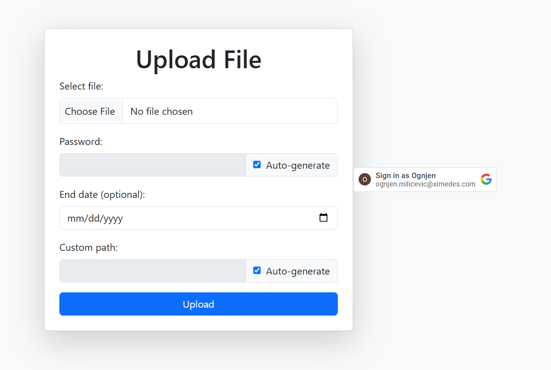 File Upload Process File Upload Process